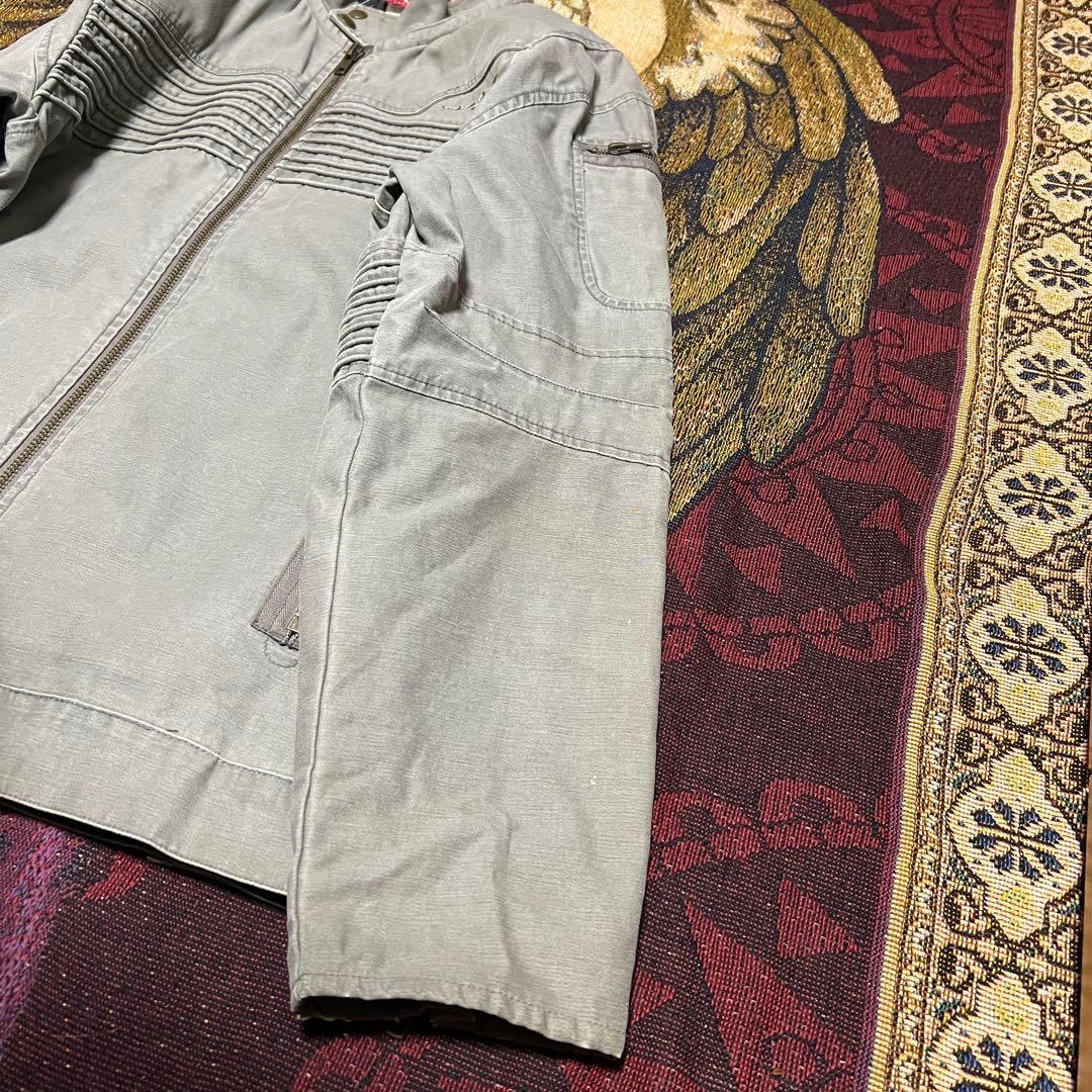 【即購入可】90s赤タグオークリーコットンシングルライダースダック地ギミック多数