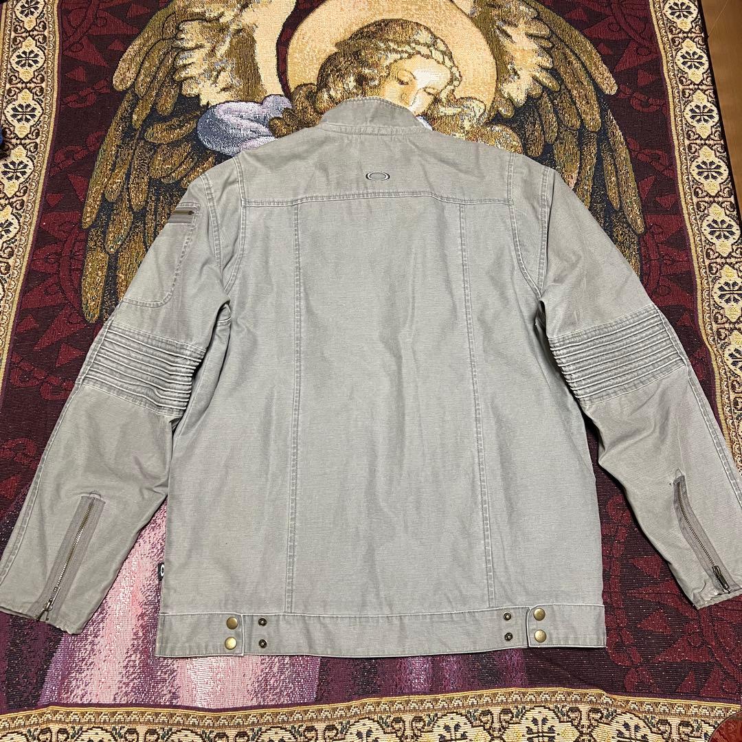 【即購入可】90s赤タグオークリーコットンシングルライダースダック地ギミック多数