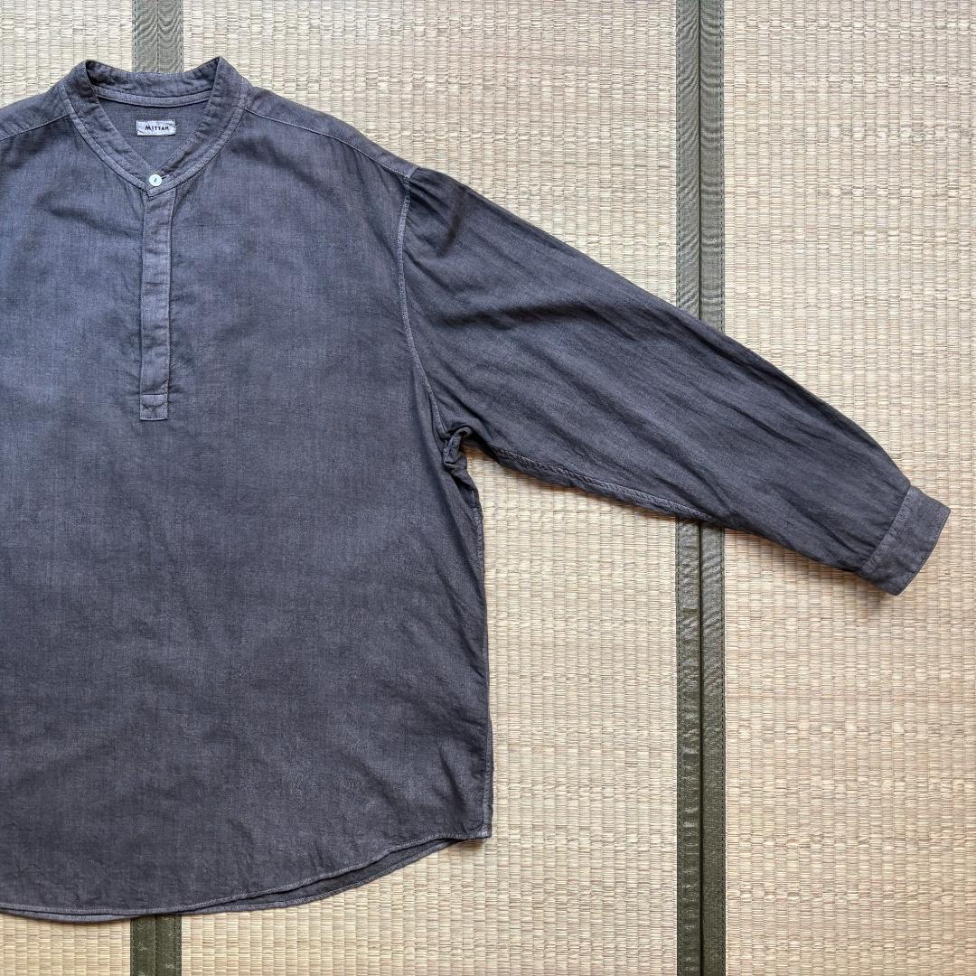 【美品】MITTAN カディクルタシャツ 松煙(濃) サイズ3