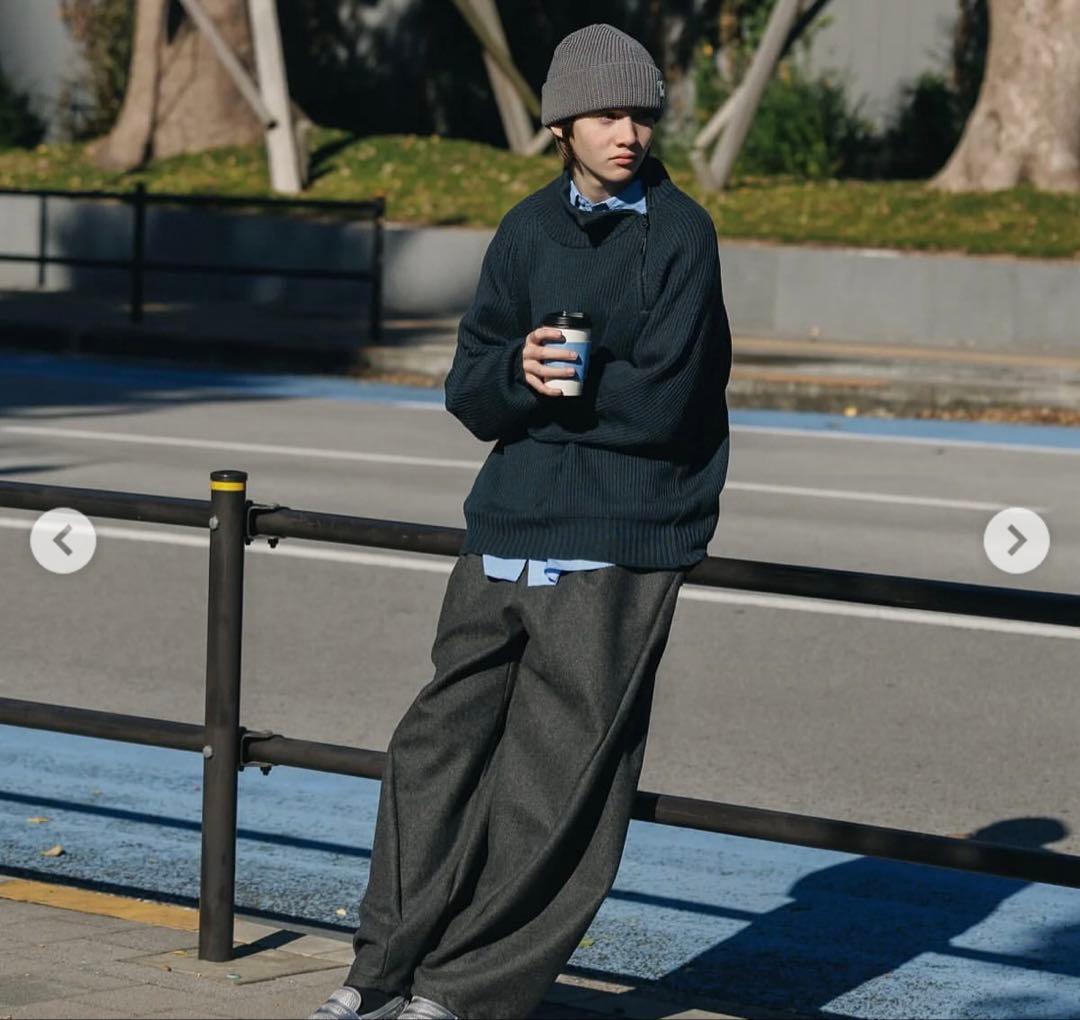 トップス CLESSTE FINE WOOL ZIP KNIT PULLOVER