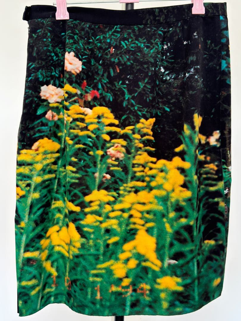 最終　agni's b. アニエスベー　転写　花柄タイトスカート 38 Mサイズ