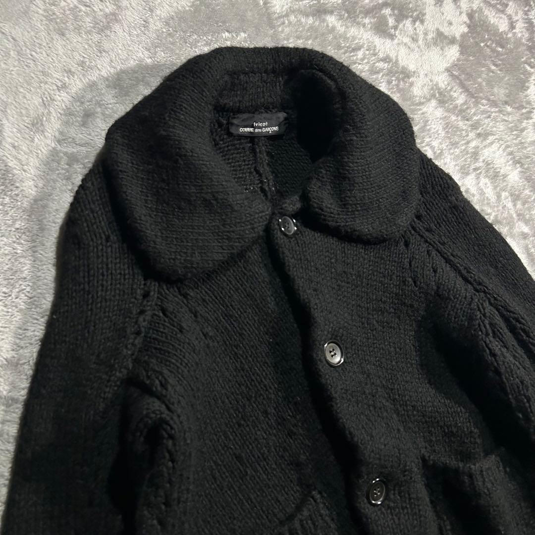 AD2006 06AW ウールニット丸襟ジャケット カーディガン 黒