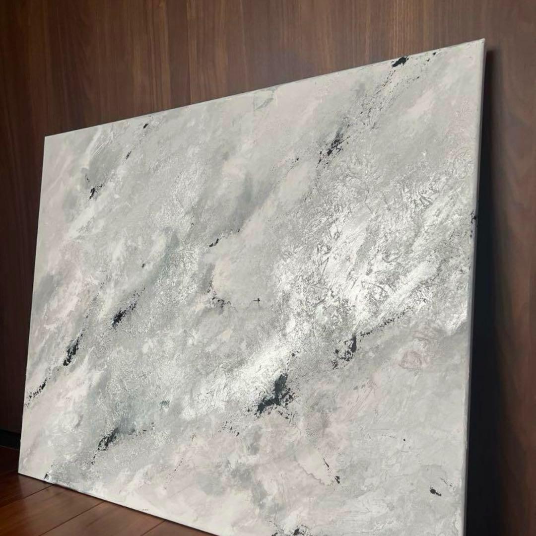 大型アート　アート　モダン　クラシック　ホワイト　シルバー　グレー　ブラック