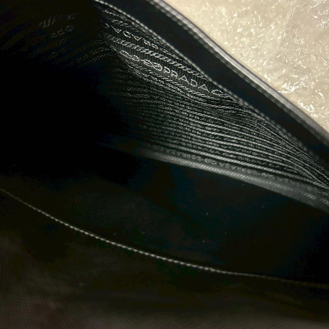 美品✨プラダ ブリーフケース サフィアーノ ビジネスバッグ ブラック