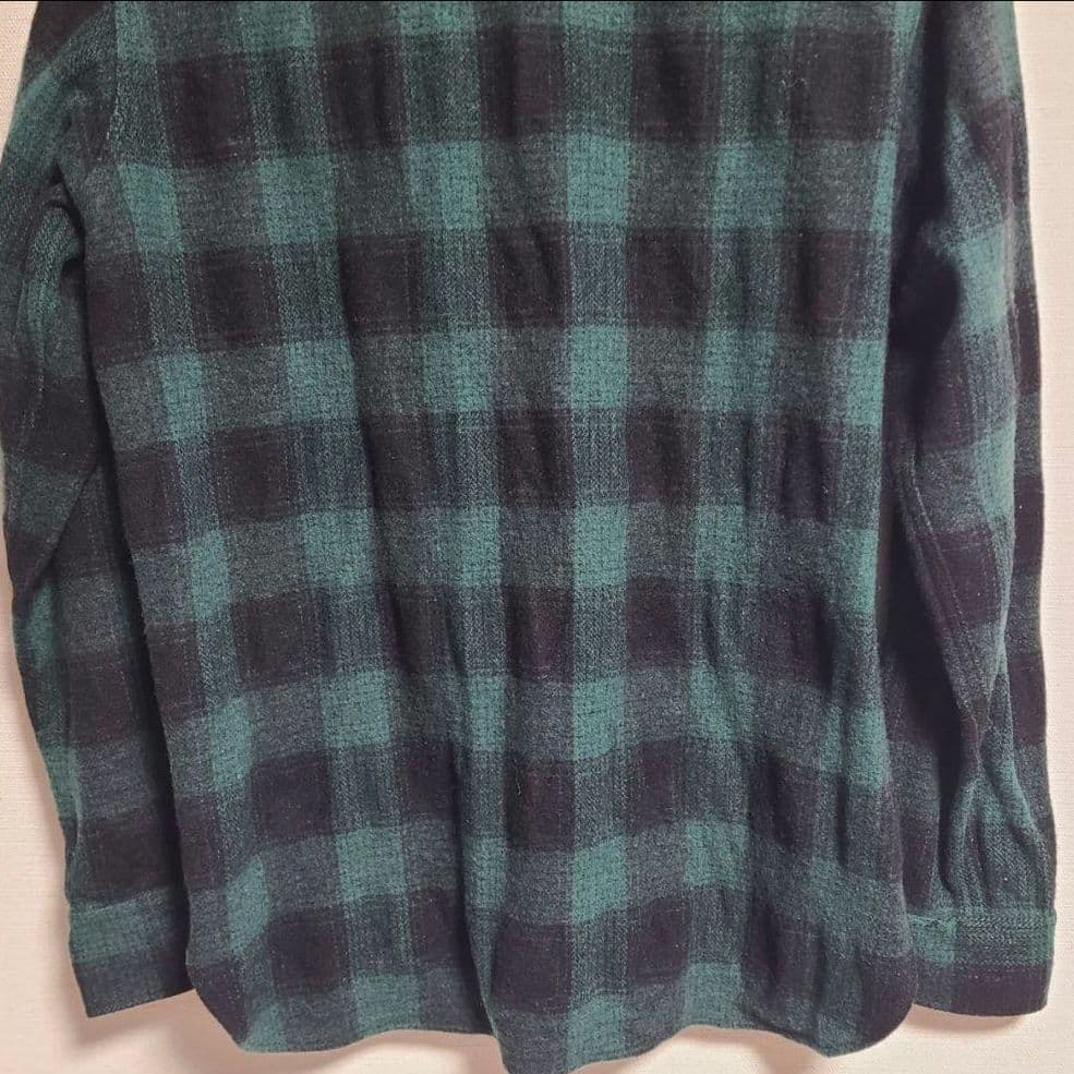 APE ネルシャツ チェック シャツ M 長袖 緑 黒　ドラマ着用風　キムタク