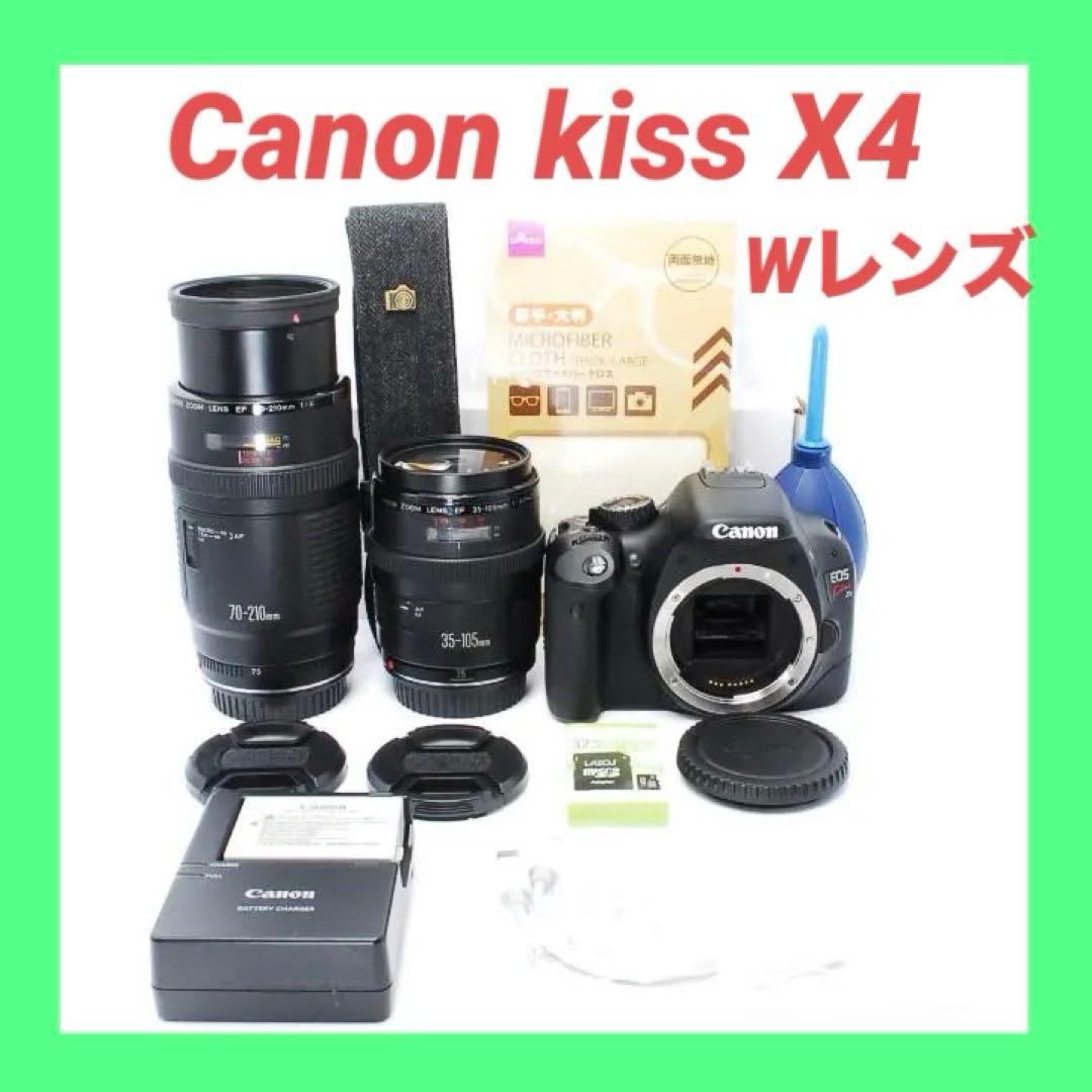 Canon EOS kiss X4 デジタル一眼レフ　ダブルレンズ　付属品付き❣️