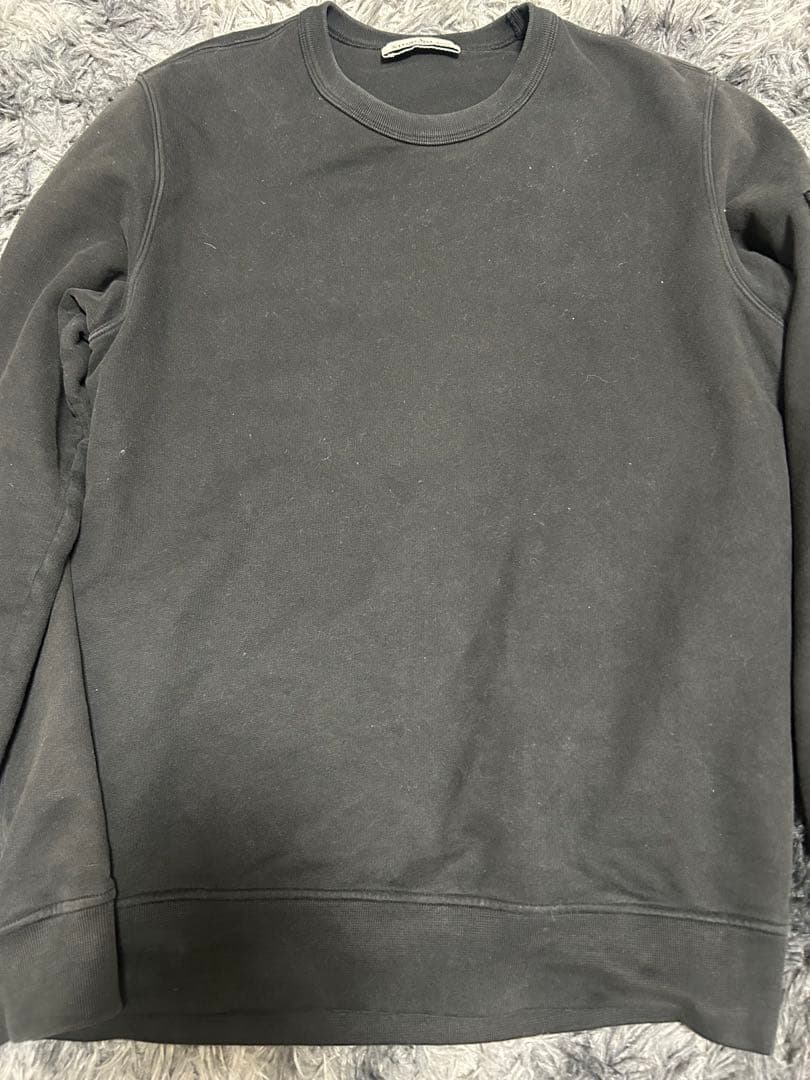 STONE  黒 クルーネック トレーナー