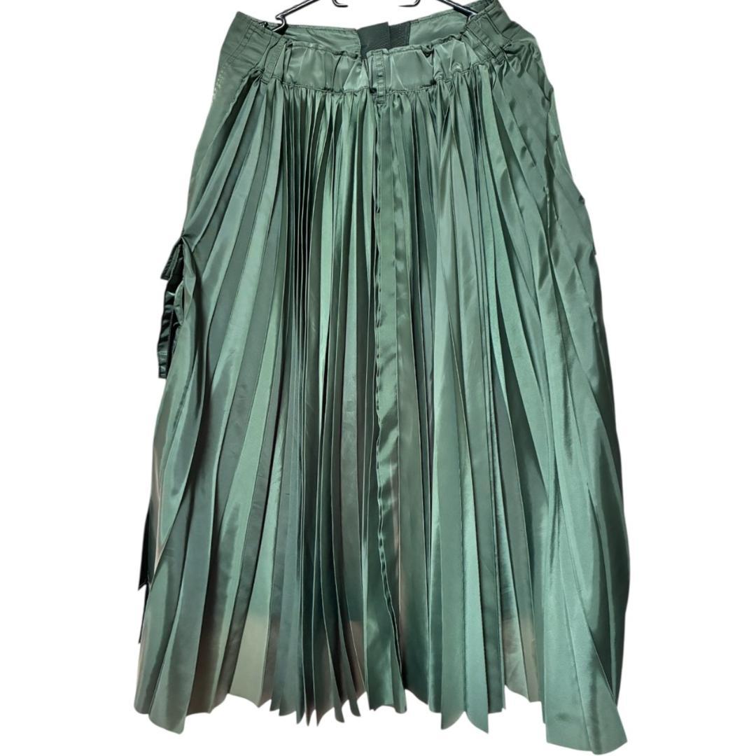 サカイ sacai ナイロンツイル バックプリーツ スカート サイズ2 美品 F