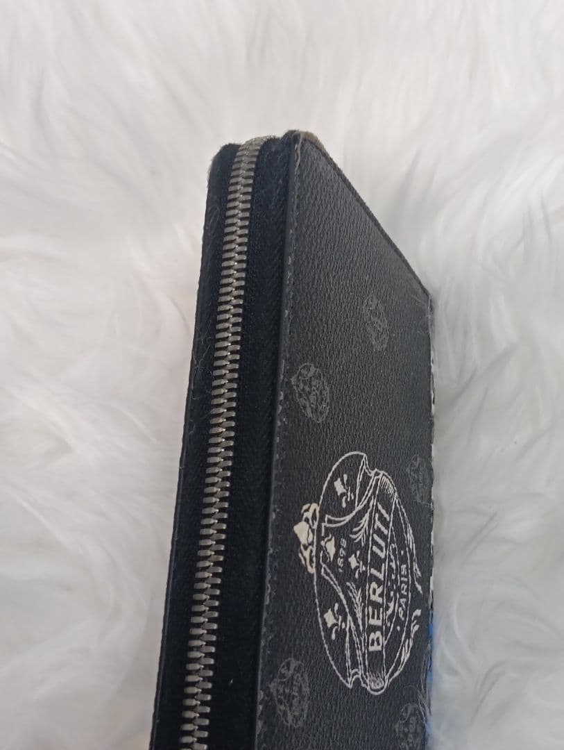 Berluti ベルルッティ 長財布 ファスナー レザー ブラック