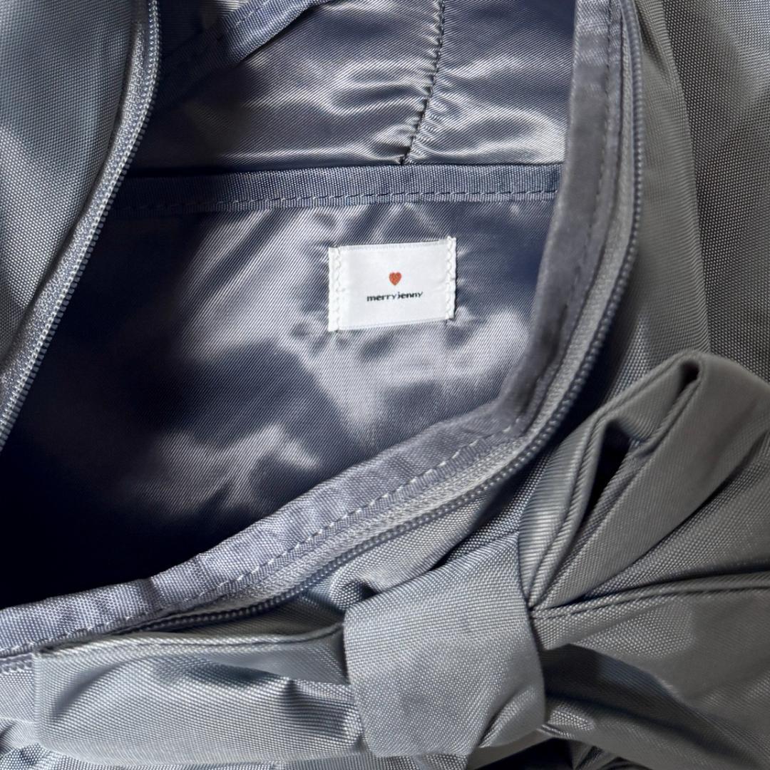 即日発送 新品 merry jenny ribbonワンショルダーバッグ グレー