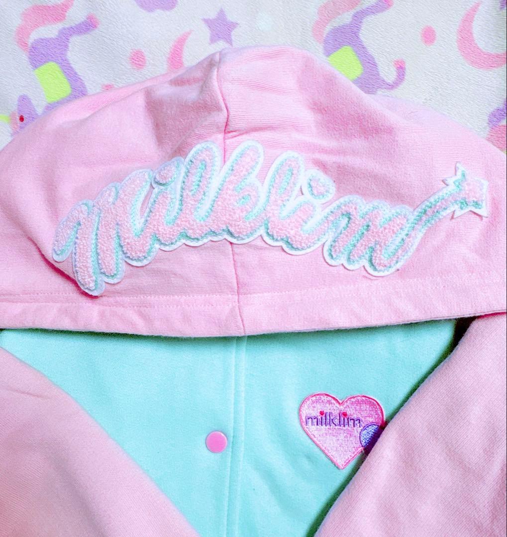 milklim スタジャン アウター 古着 パステル ゆめかわ ファンシー