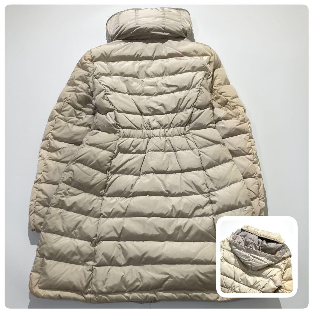 MONCLER ダウンコート ベージュ FLAMME マグリア フード収納
