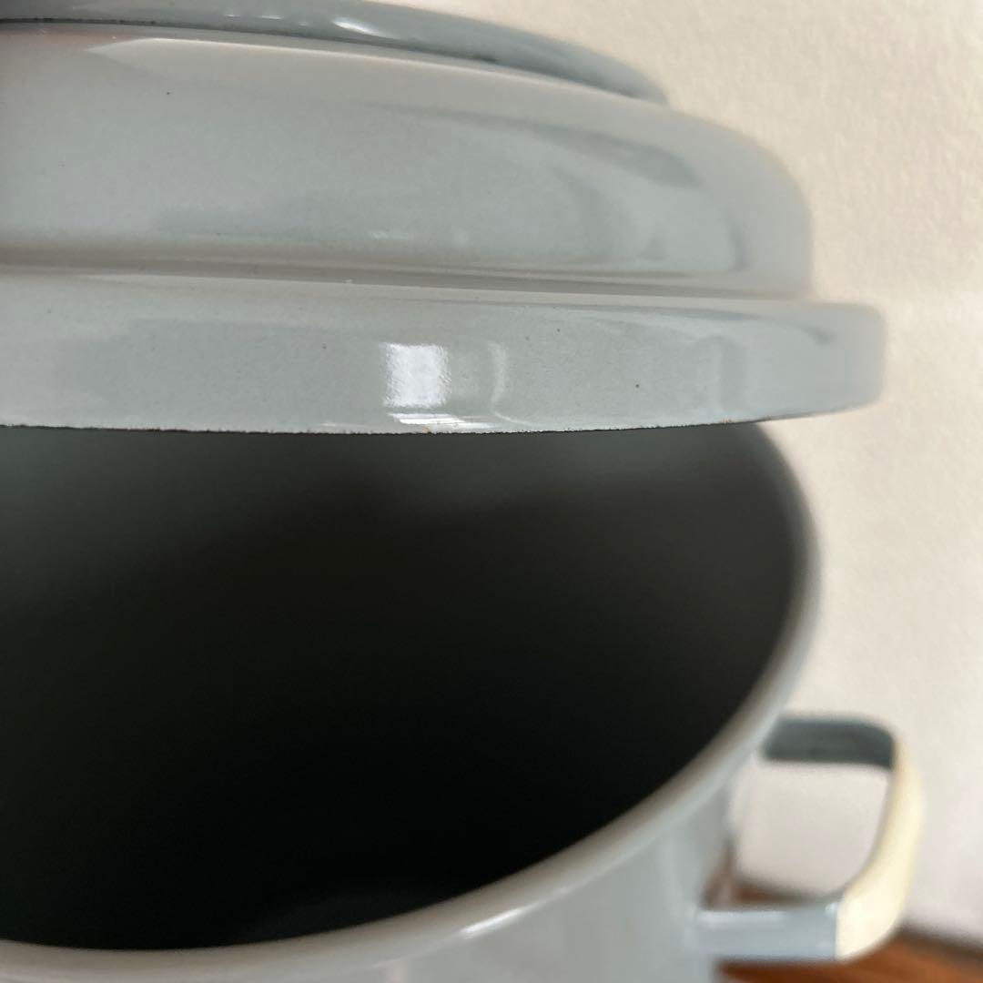 ホーローリビングダスト缶　大