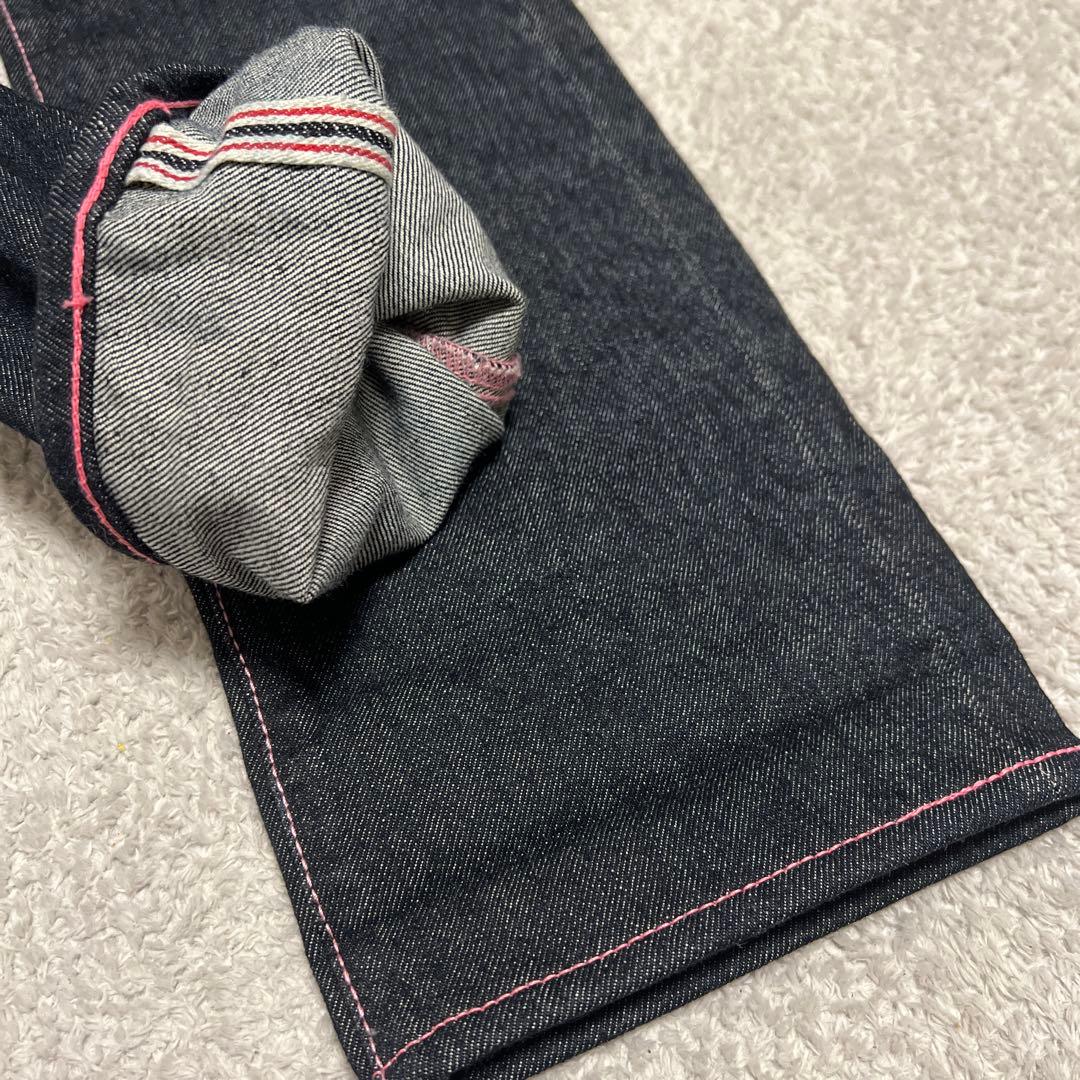 美品✨エビスEVISU　デニム　ピンク　カモメ　ステッチ　ジーンズ24インチ