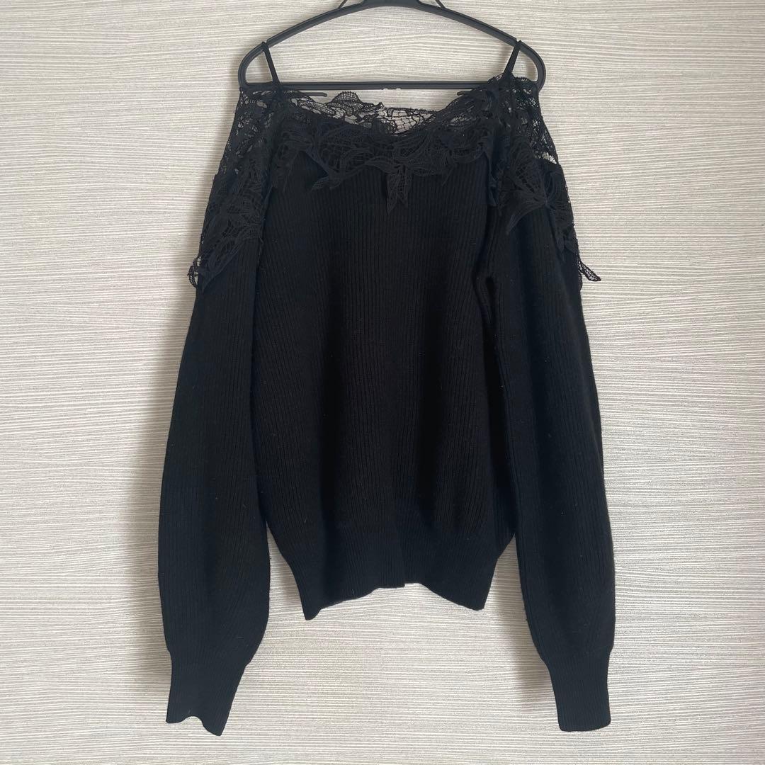 みかりんFRAY I.D 【美品】レーストリムオフショルニット オフショル