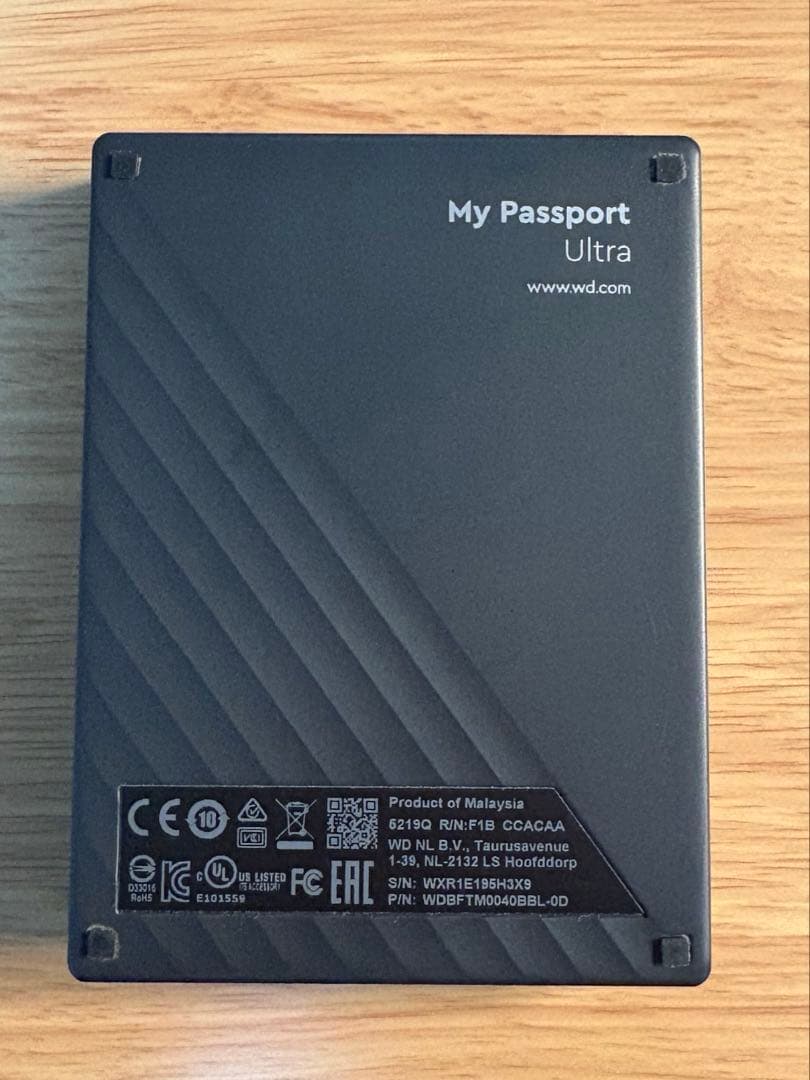 WD ポータブルHDD 4TB