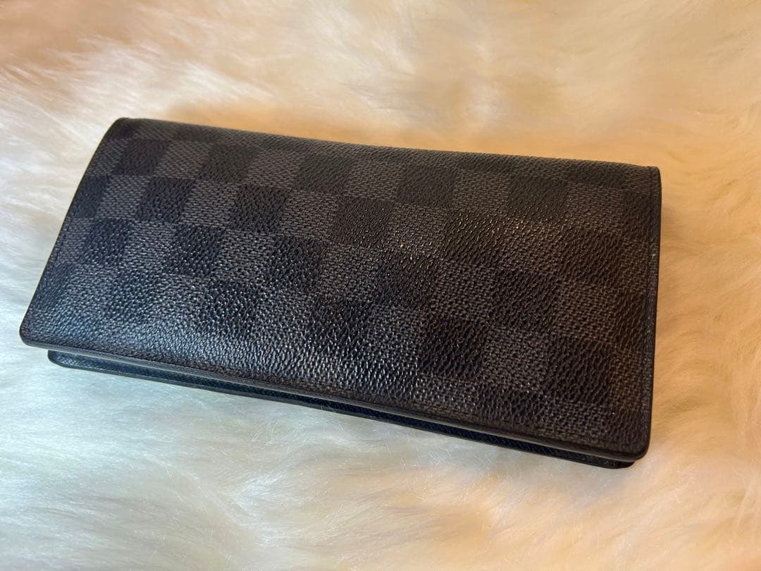 【美品】ルイヴィトン ダミエ・グラフィット ポルトフォイユブラザ 長財布