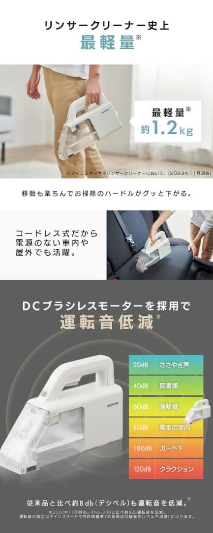 新品未使用 IRIS OHYAMA ハンディクリーナー RNSK-B200D