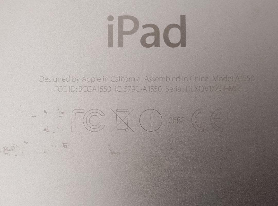 Apple iPad mini4 バッテリー容量85％ A1550