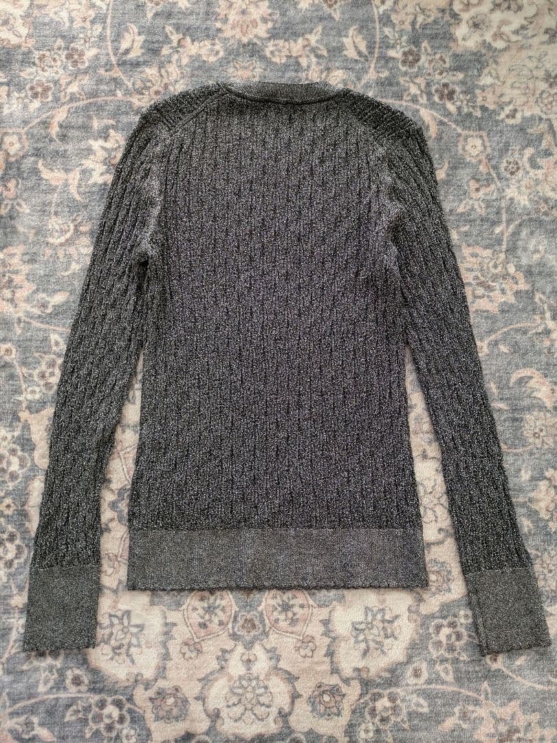 今季完売*セオリーリュクス 洗えるラメニット グレー 38