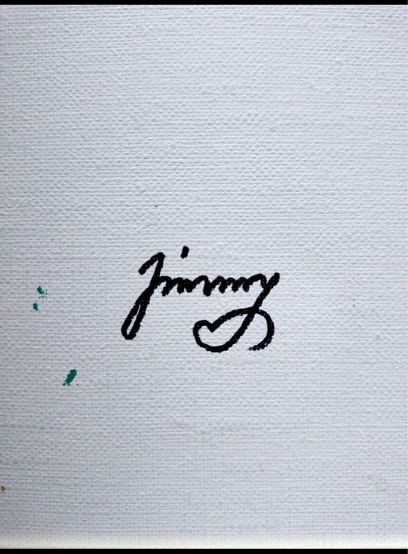 【F10号】ジミー大西【笑福万来】肉筆/サイン・裏描き有り/アクリル/油彩/額縁