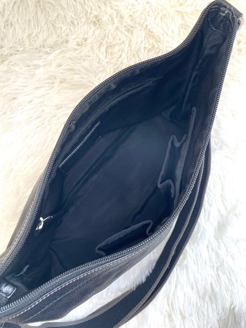 コーチ ヘリテージレザー ショルダーバッグ ブラック 男女兼用 ユニセックス