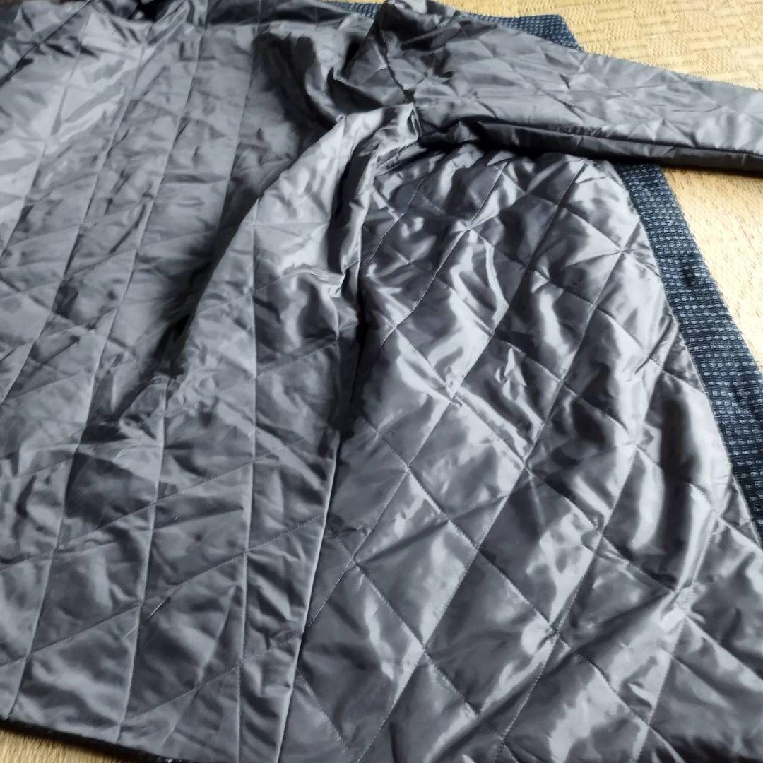 め*り様 着物リメイク　古布リメイク　書生絣　柿渋染　幟旗　キルティング　防寒