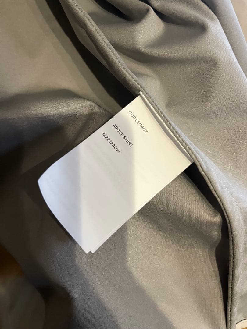 OUR LEGACY ABOVE SHIRT ライトグレー
