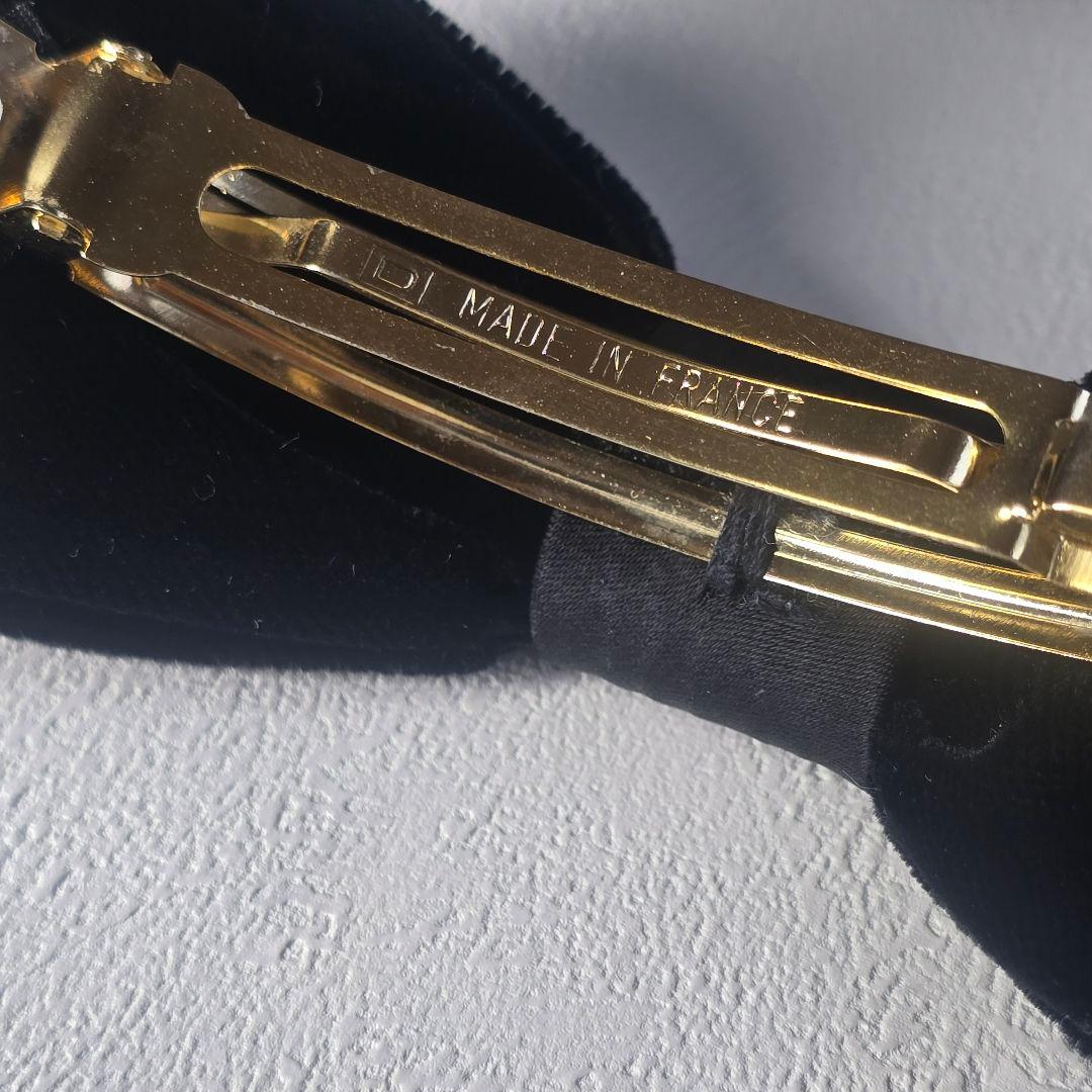 ALEXANDRE DE PARIS　かわいいリボンバレッタ　ブラック