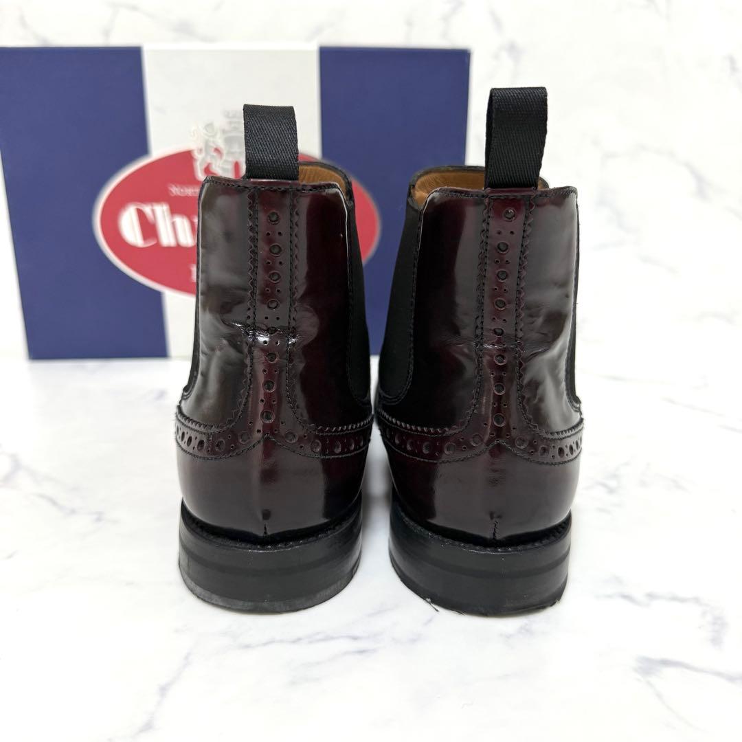 チャーチ✨サイドゴアブーツ　KETSBY　ウィングチップ　ボルドー　23.5