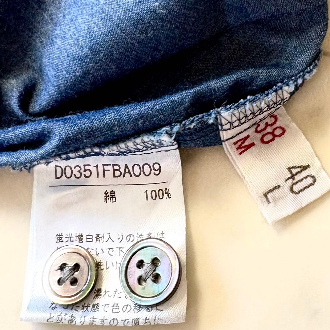 美品 マドモアゼルノンノン コットンデニムシャツ チュニック ライトアウター