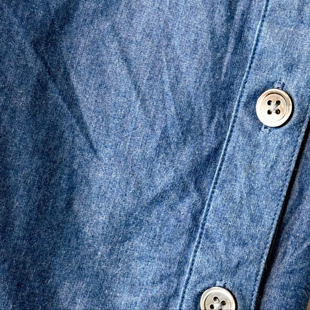 美品 マドモアゼルノンノン コットンデニムシャツ チュニック ライトアウター