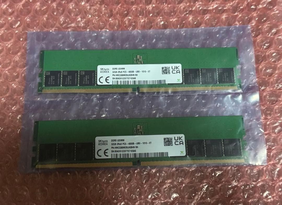 【SK Hynix M-die】 DDR5-4800 64GB(32GBx2)