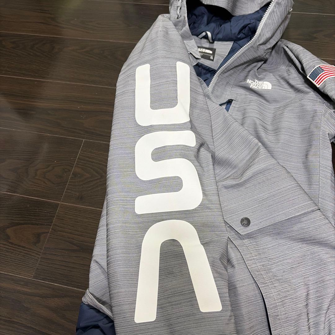 THE NORTH FACE XL ダウンジャケット グレー/ネイビー