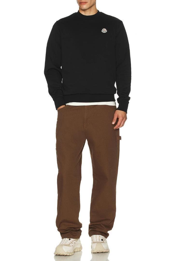 【新品未使用】MONCLER クルーネック スウェット　XL　黒色 トレーナー