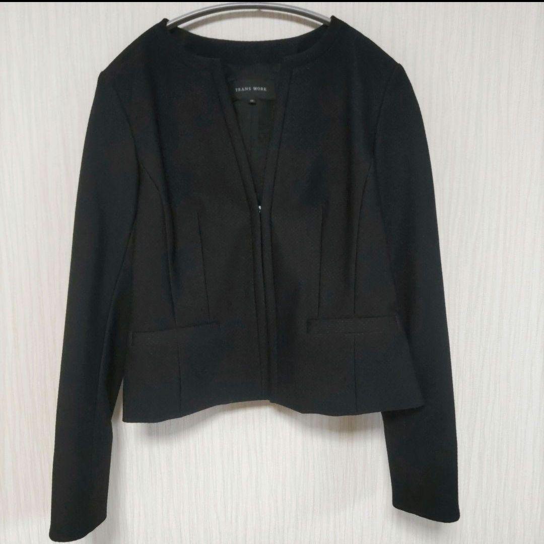 【未使用】TRANCE WORK ノーカラージャケット&パンツ ブラック