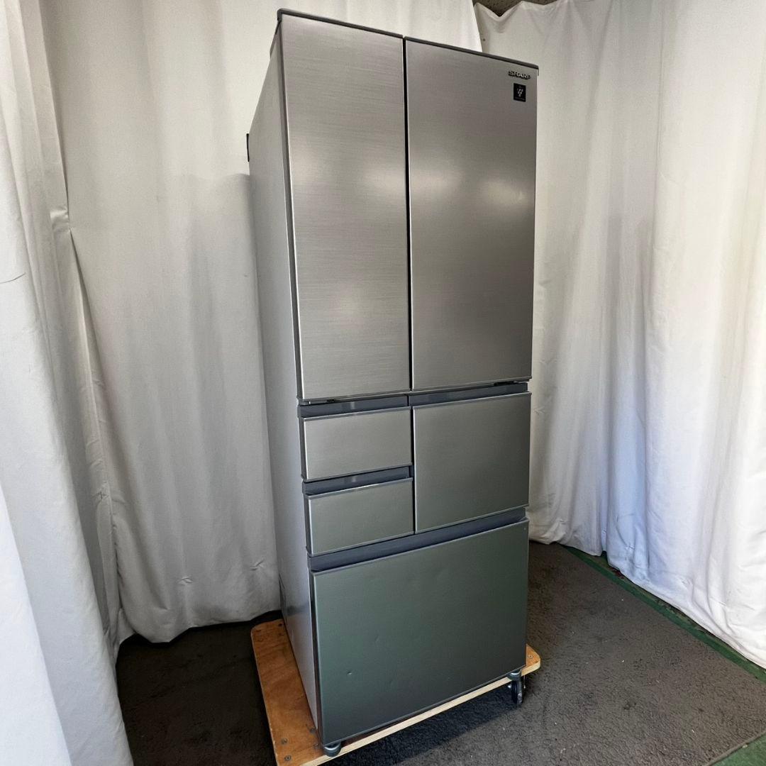 133 冷蔵庫　大型　シャープ　500ℓ 両開き　シルバー　安い　中古　設置無料
