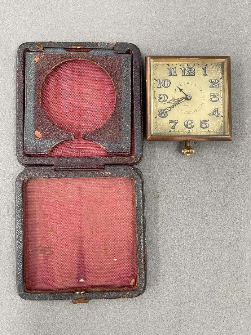 スイス製 折りたたみ時計 トラベルクロック 手巻き アンティーク ヴィンテージ