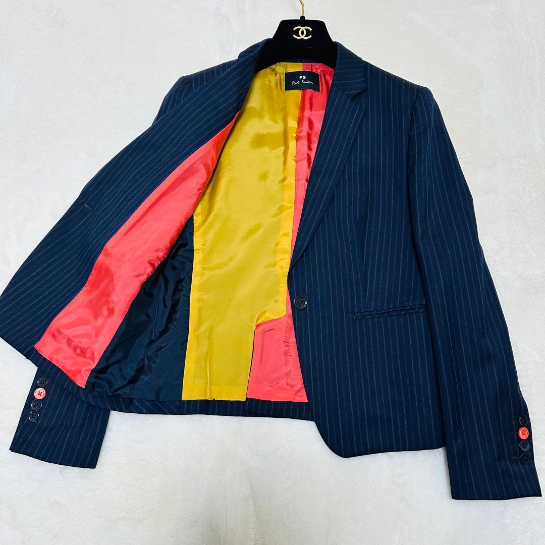 現行　Paul Smith ストライプ パンツスーツ上下　派手柄　ドット　水玉