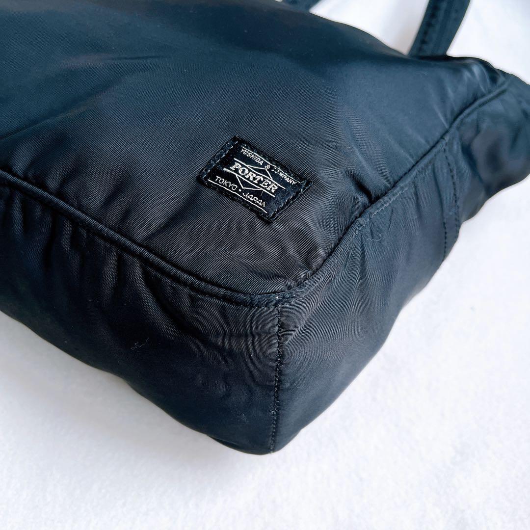 ポーター CREAM トートバッグ ポーチ付 黒 ナイロン ハンド ナイロン