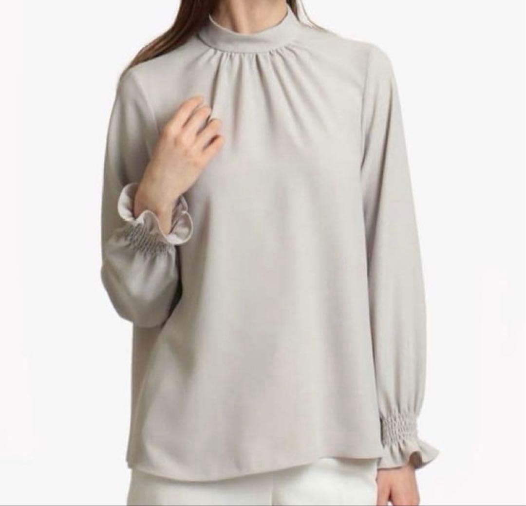 試着のみ　セオリーリュクス　ブラウス　ハイネック　ギャザー