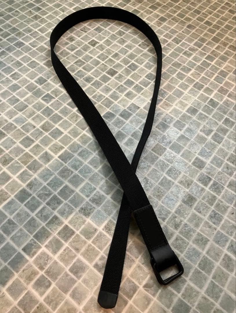 W double nylon belt ovyダブルナイロンベルト ブラック