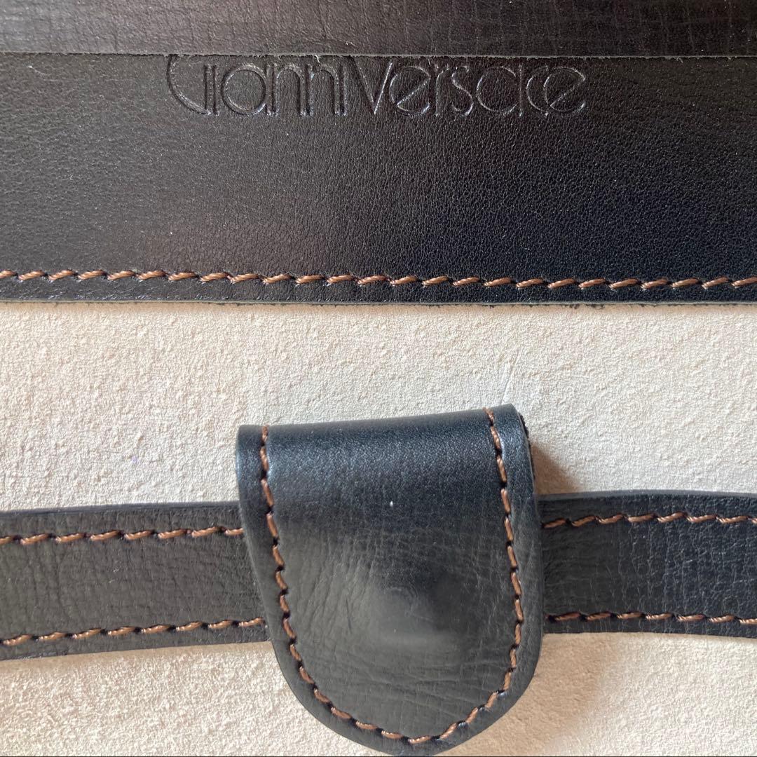 【美品】GIANNI VERSACE ダレスバッグ ビジネスバッグ 黒