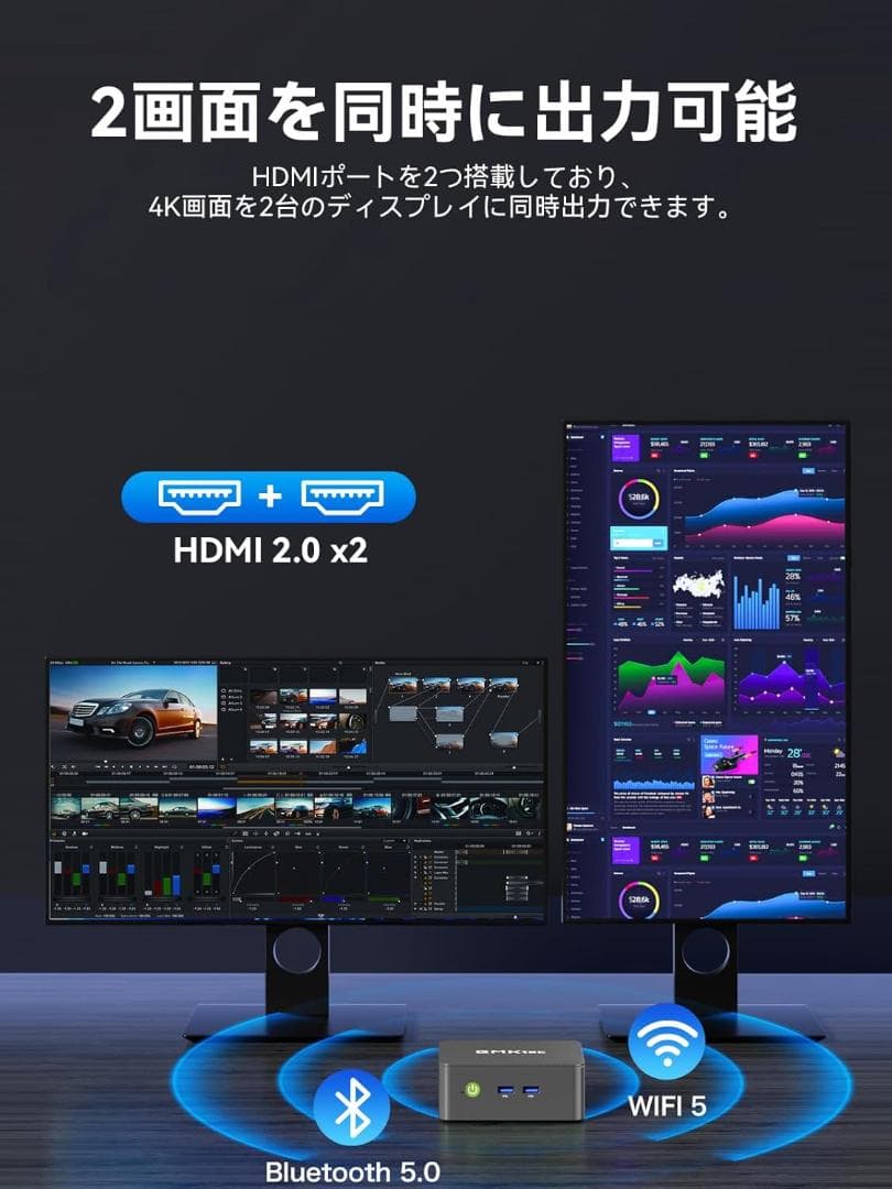 GMKtec ミニPC【第12世代 Intel N95 初登場｜N97より高速】