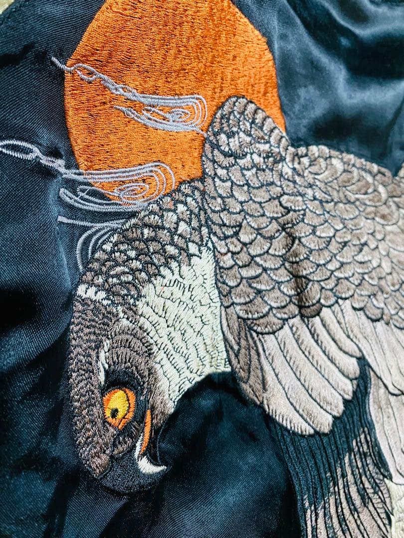 SATORI日本　スカジャン　限定版　サテン　2面使う 桜虎アウル