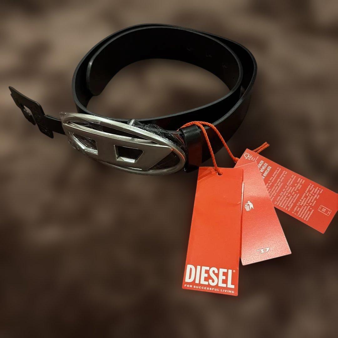 ※専用商品です。DIESEL ブラックレザーベルト タグ付き