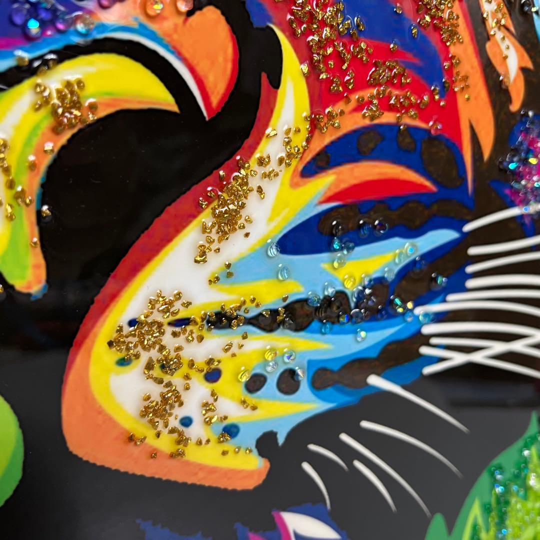 クリスタルアート　ジャングルキング アートパネル　キラキラ ゴージャス トラ