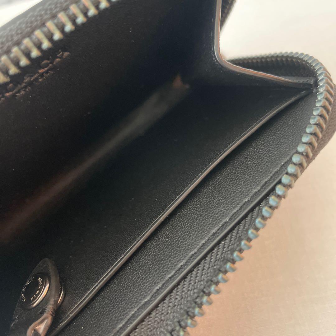 【新品】コーチcoach ケース　ミニ財布　シグネチャー　グレー