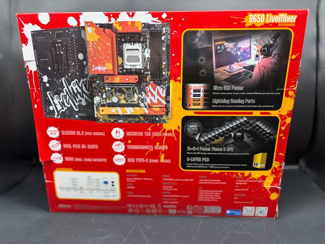 【WiFiカード追加】ASRock B650 LiveMixer マザーボード