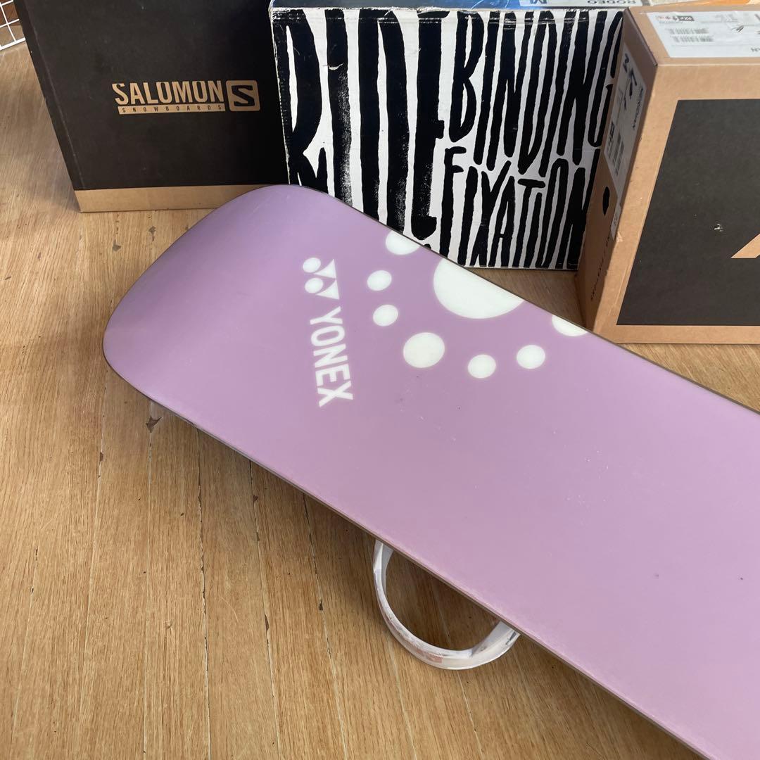 YONEX×ELAN　良質国産　バイン付スノーボードセット　ヨネックス